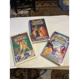 Disney VHS Classics Lot –Bambi, Lady And Tramp And Sleeping Beauty Fully Restore